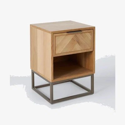 John Lewis John Lewis Estate 1 Drawer Bedside Table, Natural
