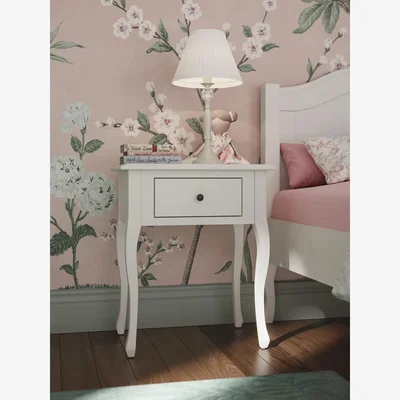 John Lewis Laura Ashley Rosie Children's Bedside Table, Cotton White