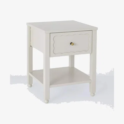 John Lewis John Lewis ANYDAY Wave 1 Drawer Bedside Table, Greig