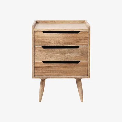 John Lewis Swoon Southwark 3 Drawer Bedside Table, Natural