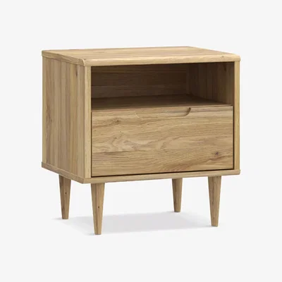 John Lewis Easy Klix Sherbrooke 1 Drawer Bedside Table, Oak