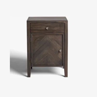 John Lewis John Lewis & Partners Padma 1 Door Parquet Bedside Table