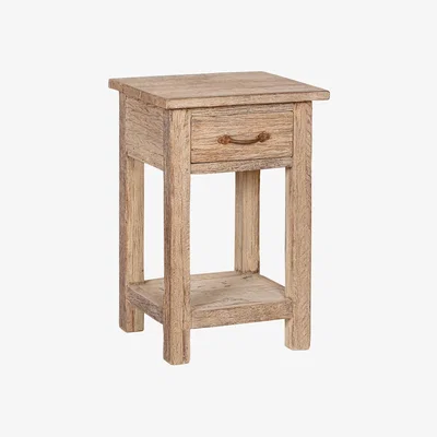 John Lewis nkuku Ibo Reclaimed Wood Bedside Table, Natural