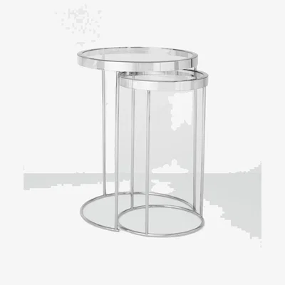 John Lewis John Lewis Savoy Nest of 2 Glass Tables