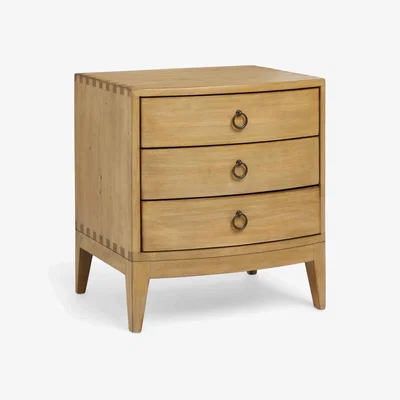 John Lewis John Lewis Bowed 3 Drawer Bedside Table, Brown