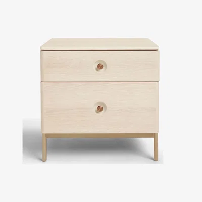 John Lewis Design Project by John Lewis No.185 2 Drawer Bedside Table, Natural/Oak