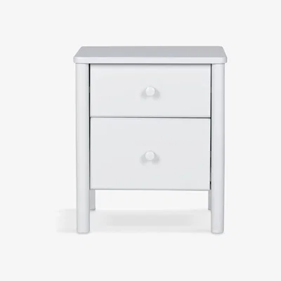 John Lewis John Lewis Spindle 2 Drawer Bedside Table, Grey