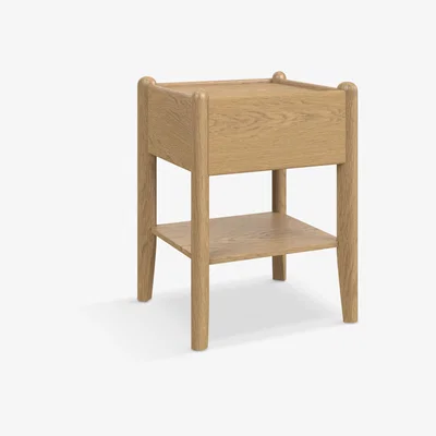 John Lewis John Lewis & Partners Scandi 1 Drawer Bedside Table, Oak