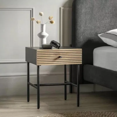 Knees Byland Bedside Table - Black
