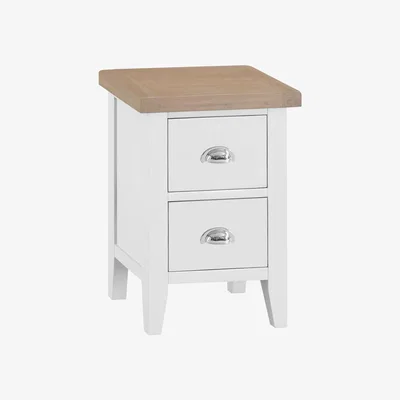 Knees Terranostra Old white 2 Drawer Bedside Table