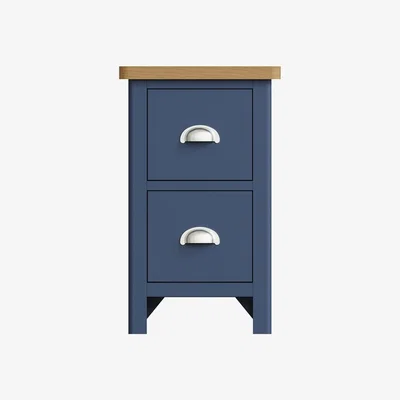 Knees Ruskin Blue 2 Drawer Bedside Table