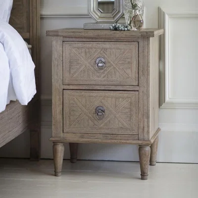 Knees Tansy Natural 2 Drawer Bedside Table