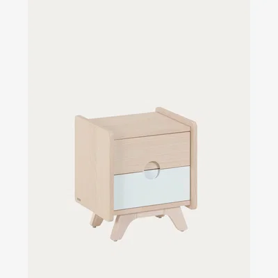 Kave Home Nunila bedside table in ash veneer 40 x 46 cm FSC 100%