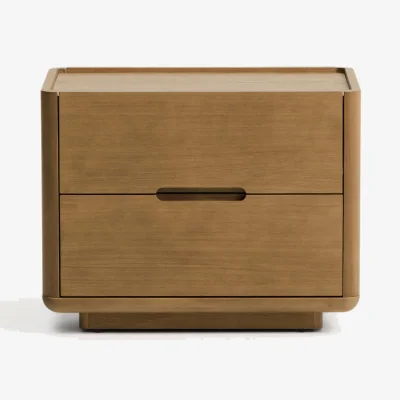 Kave Home Arelida bedside table made of oak veneer and solid oak wood with light brown finish 65 x 50 cm FSC Mix Credit