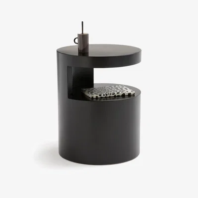 La Redoute Newark Cylindrical Glossy Bedside Table