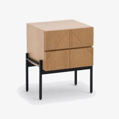 La Redoute Lodge Bedside Table with 2 Drawers