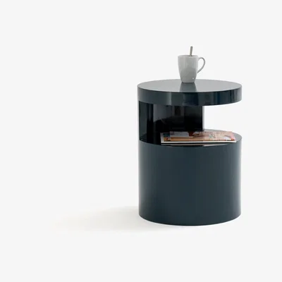 La Redoute Newark Cylindrical Glossy Bedside Table