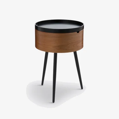 La Redoute Orteo Walnut Veneer Bedside Table