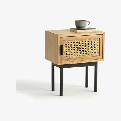 La Redoute Waska Cane 1-Door Bedside Table