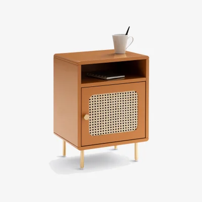 La Redoute Redpop Bedside Table with Rattan Door