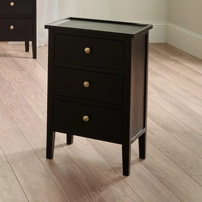 La Redoute Luxe Pine Wood 3 Drawer Bedside Table