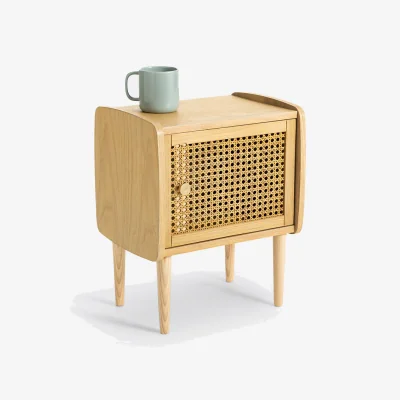 La Redoute Tempa Bedside Table with 1 Rattan Door