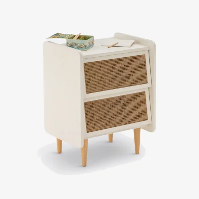 La Redoute Kaya Bedside Table with 2 Cane Drawers