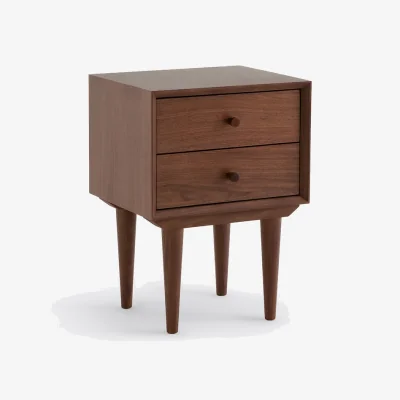 La Redoute Quilda Walnut/Veneer Vintage Bedside Table