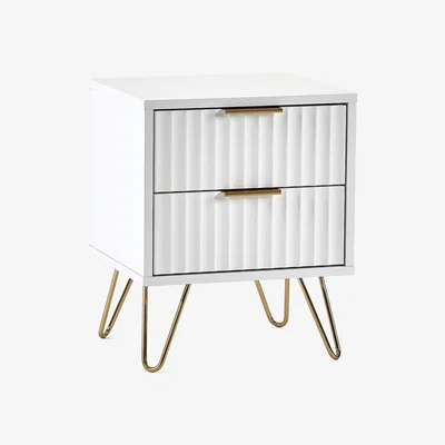 La Redoute Ancona Sculptural 2 Drawer Bedside Table