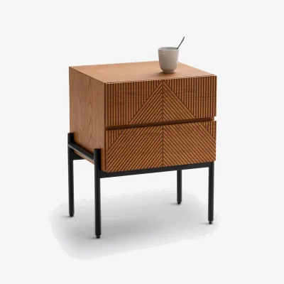 La Redoute Lodge Bedside Table with 2 Drawers