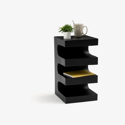 La Redoute Solidus Multi-Function Bedside Table in Solid Suar Wood