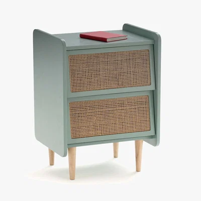 La Redoute Taga 2-Drawer Cane Bedside Table