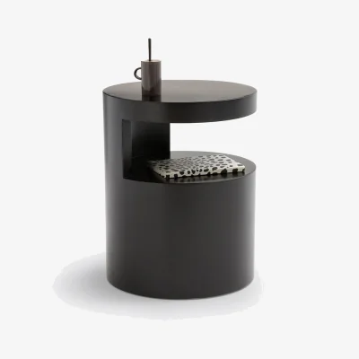 La Redoute Newark Cylindrical Glossy Bedside Table