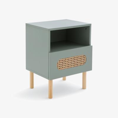 La Redoute Pacome 1-Drawer Bedside Table with Canework Detail