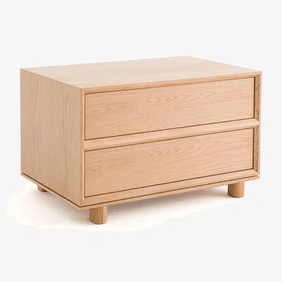 La Redoute Gloria Solid Oak Bedside Table, designed by E. Gallina