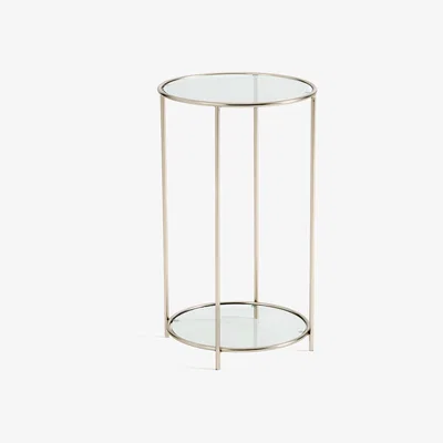 La Redoute Sybil Satin Nickel Bedside Table