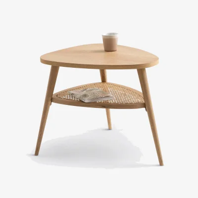La Redoute Buisseau Two-Tier Cane Bedside Table
