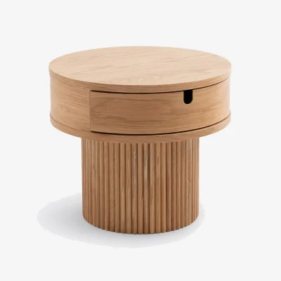 La Redoute Tamita 1-Drawer Fluted Base Bedside Table