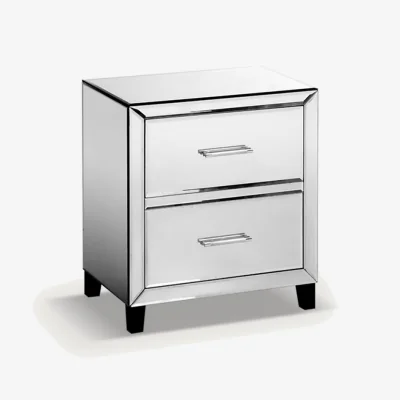La Redoute Alouette Bedside Table in MDF and Mirror