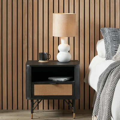 La Redoute Fenix Acacia Rattan Bedside Table