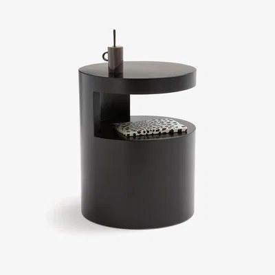 La Redoute Newark Cylindrical Glossy Bedside Table