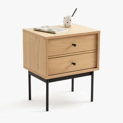 La Redoute Nyjo Bedside Table with 2 Reversible Drawers