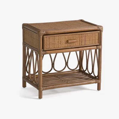 La Redoute Kiara 1 Drawer and 1 Shelf Rattan Bedside Table