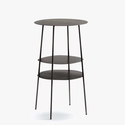 La Redoute FRACTALE Bedside Cabinet with Gun Metal Finish