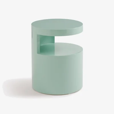 La Redoute Newark Cylindrical Glossy Bedside Table