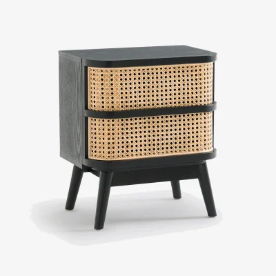 La Redoute Laora Cane Bedside Table with 1 Drawer
