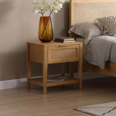 La Redoute Flynn Rattan 1 Drawer Bedside Table
