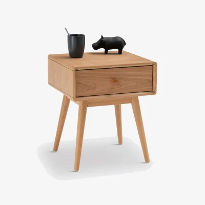 La Redoute Miji 1 Drawer Oak Veneer Bedside Table