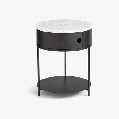 La Redoute Talbingo White Marble Side Table
