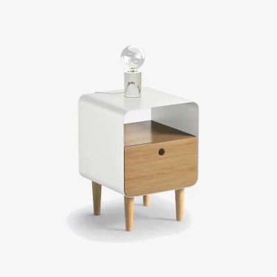 La Redoute Joris Bedside Table in Ash Veneer and Metal